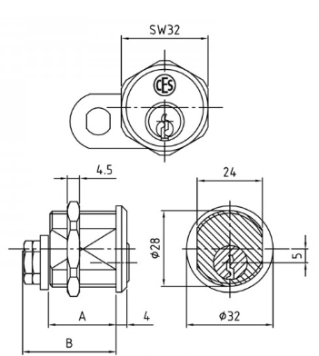 CES DU Hebelzylinder 5558/30