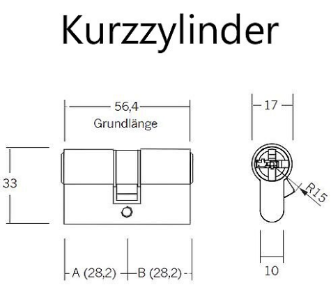 Winkhaus keyTec N-tra Kurzzylinder