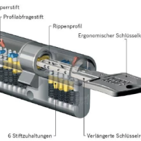 Winkhaus keyTec N-Tra Profilzylinder Schnittmodel