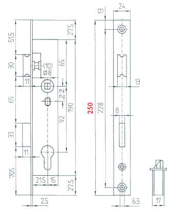 6527, (RR-1104) Stulp 24 x 250 mm